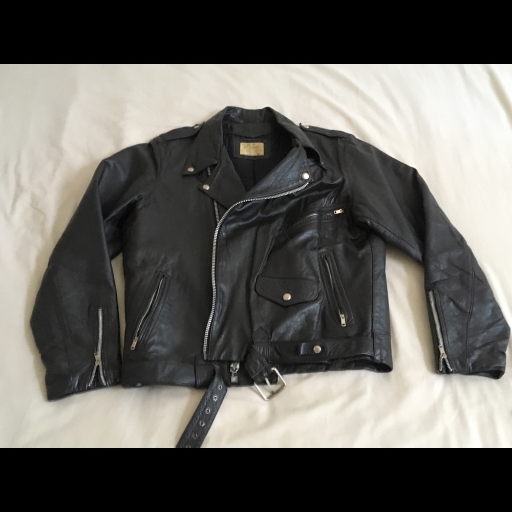 SALE,  Price low30%. Leather Jacket, Vintage Biker